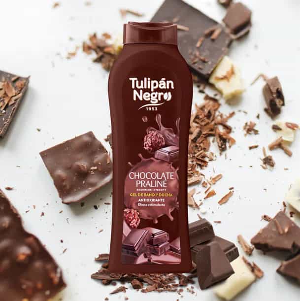 Gel de bain praliné au chocolat noir Tulipán Negro 650 ml