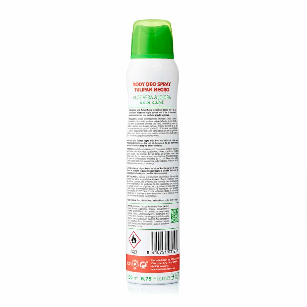 Déodorant Black Tulip Spray Déodorant Aloe Vera et Jojoba 200 ml - Image 3